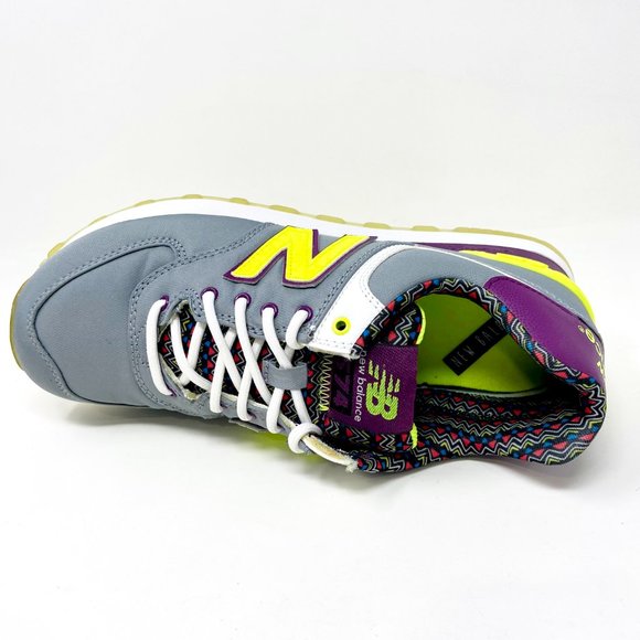 New Balance 574 Classic Street Beat Gray Purple Womens Casual Shoes WL574SBF - Picture 4 of 5